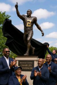 Immortalized: Statue Unveiled to Honor Michigan Wolverines Legend in Hometown, “This statue isn’t just for him,” said Michigan Athletic Director Warde Manuel…