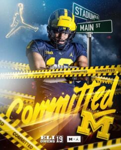 News now: Michigan Wolverines | 2025 4⭐️ Tight End Eli Owens out of Alcoa…