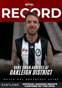 Oakleigh District Marks 75-Year Milestone with Surprise Appearance by Dane Swan – Plus Full Match Previews and Weekend Tips in Eastland EFNL Record, Friday 13th June Edition…