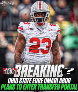 BREAKING: Ohio State EDGE Rusher Omari Abor Reveals Transfer Intentions — Per Hayes Fawcett on X…