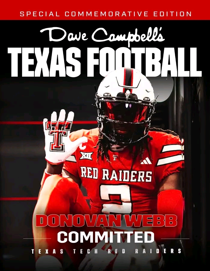 “BREAKING: Texas High School Football’s No. 1 Safety in the Class of 2026, Donovan Webb, Makes Waves by Announcing Commitment to Texas Tech — Panther Creek’s Elite Defender Picks Red Raiders Over Michigan, Kansas State, and Notre Dame in Stunning Recruiting Shake-Up”…