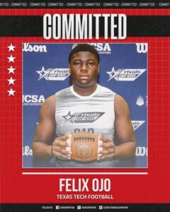 COMMITTED: Texas Tech Football Secures Major Pledge from 5-Star Offensive Tackle Felix Ojo out of Lake Ridge (Mansfield, TX)!….