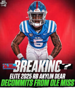 ESPN REPORT: Hayes Fawcett | BREAKING: Elite 2025 RB Akylin Dear has…