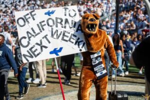 Passion Unleashed: Electrifying Display of Loyalty as Penn State Nittany Lions Fans Reveal Giant Flag — Emotional Editorial Photos Capture Game Day Spirit in Unforgettable Moment…